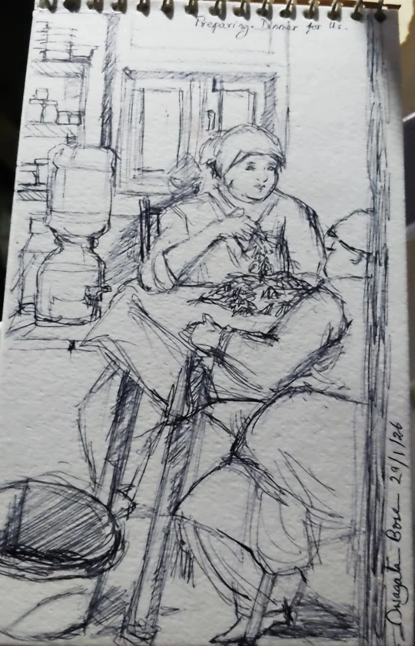 Portrait painting by Swagata Bose